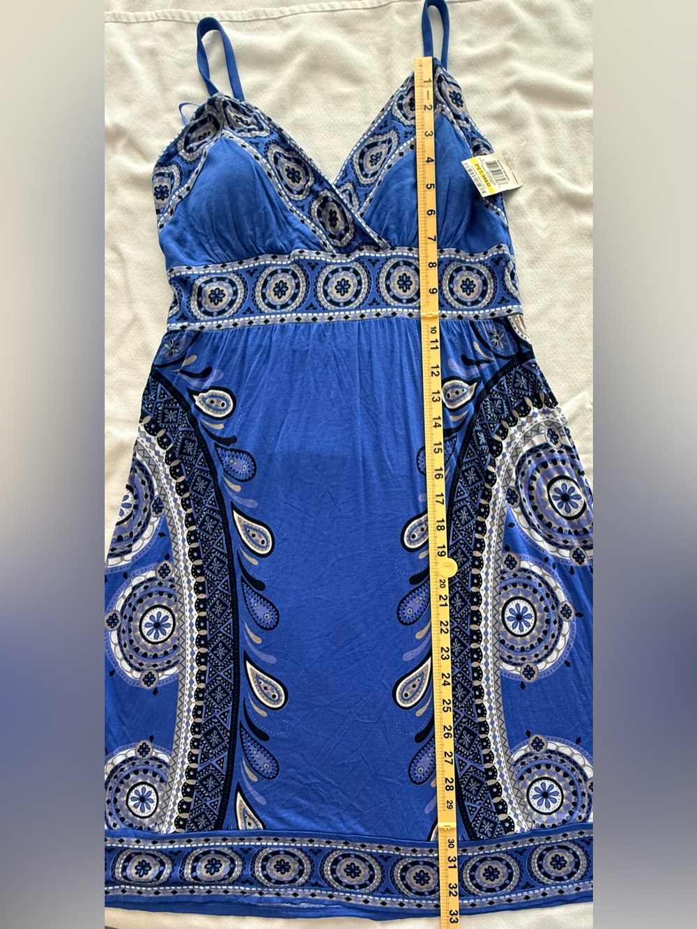 INC International Concepts Royal Blue Printed Maxi Dress - Picture 4 of 6